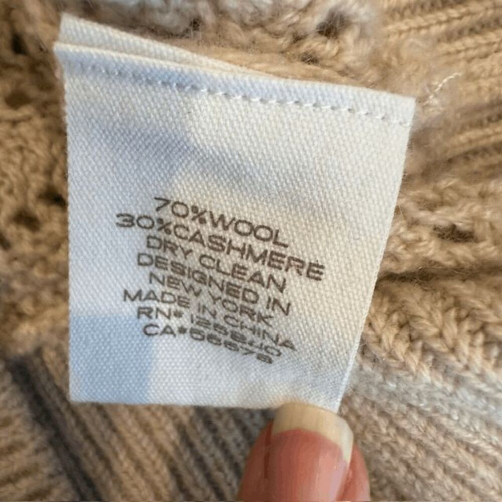 Intermix Wool Cashmere Blush Pink Open Knit Lightweight Sweater Size Small - Picture 6 of 11